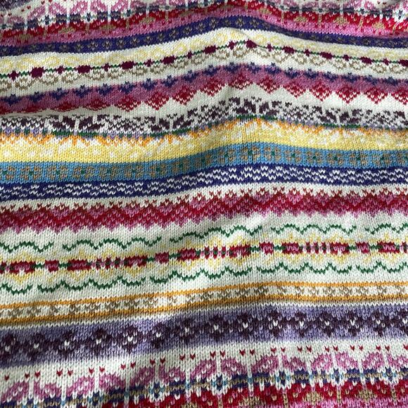 Tiara International Striped Cardigan Sweater Zip Front Women XL Tassel Pull READ - Picture 15 of 16